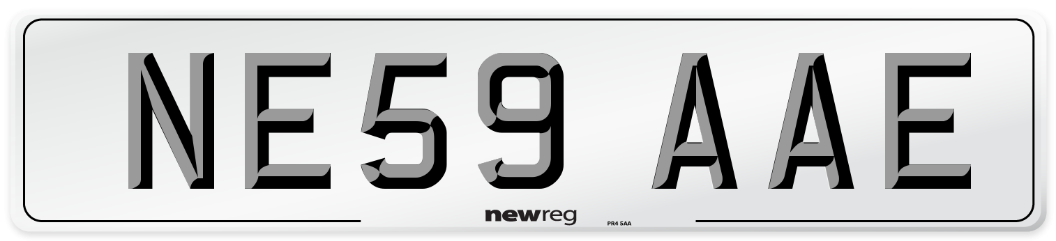 NE59 AAE Number Plate from New Reg
